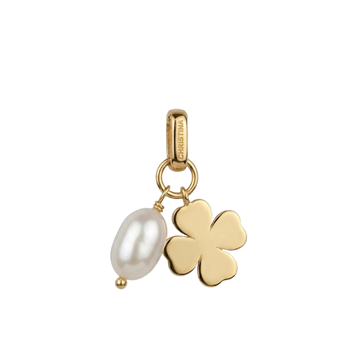 Clover and Pearl vedhæng forgyldt sølv , från Christina Jewelry & Watches
